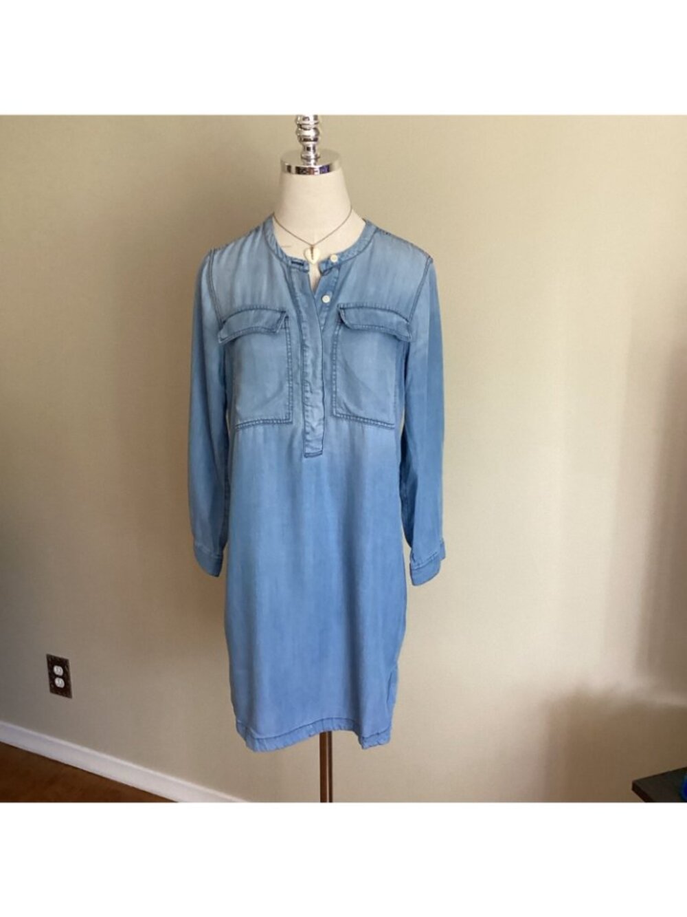 J. Crew Chambray Denim Shirt Dress Lake Cottage Weekend